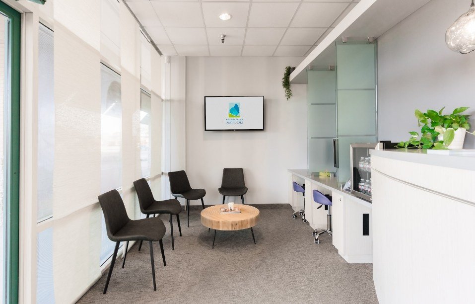 Dental office reception area