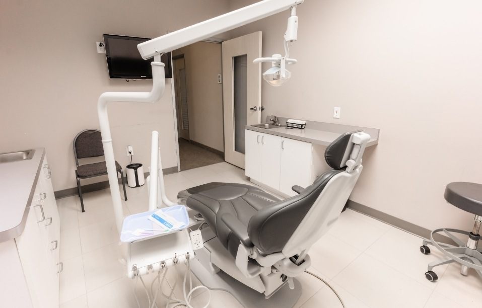 Modern dental exam room