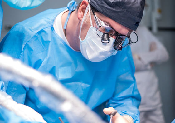 dentist performing a treatment