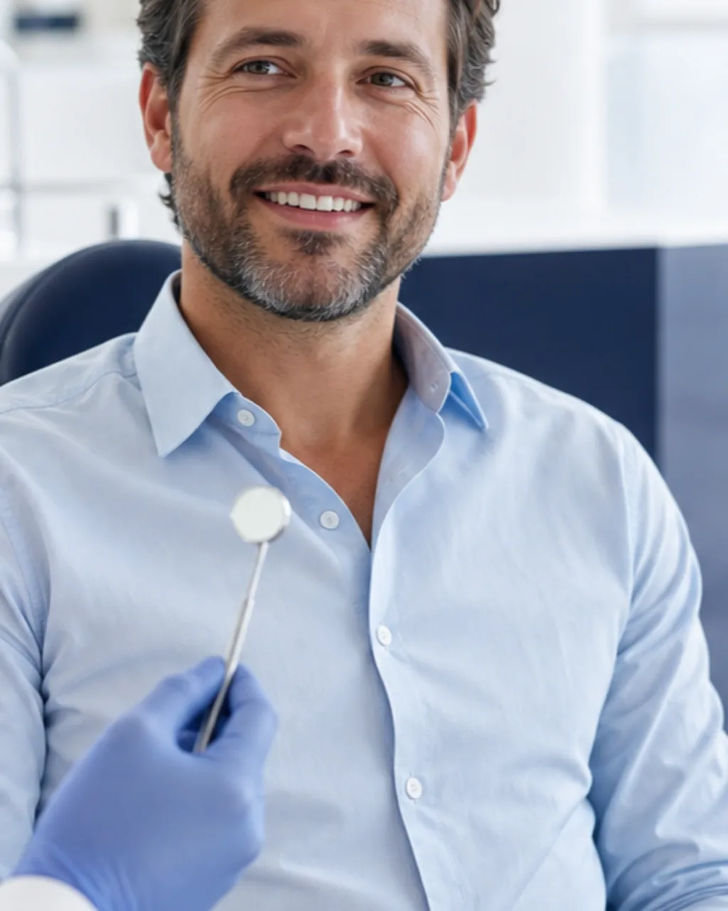 Close-up of a man with tooth pain