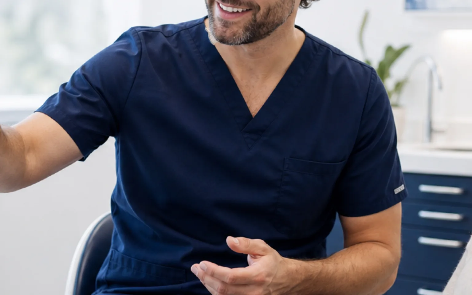 CandidPro clear aligners sitting on a dental tray in a dental office